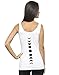 TREELANCE Organic Cotton Yoga Tank Tops Moon Phases Yoga Shirts for Women Small White