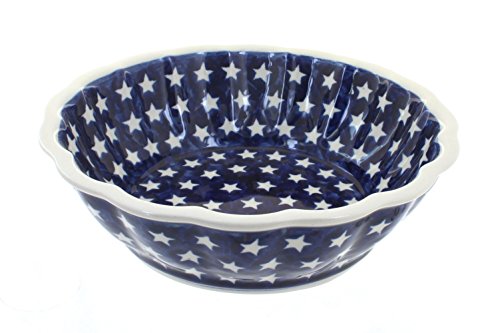 Click Here to See More Images Polish Pottery Stars Large Scalloped Bowl
