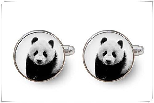Magical magnet Panda cufflinks wedding cufflinks men cuff links -with gift box