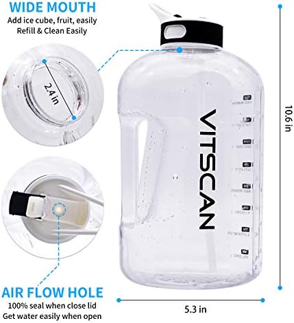 128OZ/1 Gallon Water Bottle with Straw Motivational Water Bottle with Time Marker, Large Water Bottle 128 Oz Water Bottle, Big Water Jug for Sports Water Bottles 7 414EjUUtOWL. AC