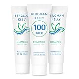 BERGMAN KELLY Travel Size Hotel Shampoo (0.5 Fl Oz, 100 PK, White Tea), Delight Your Guests with Revitalizing and Refreshing Shampoo, Quality Mini & Small Size Guest Amenities Hotel Toiletries in Bulk