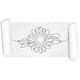 Groovy Patterns Sunflower Blossoms Pantograph, Longarm Quilting | Fits long arm and mid arm frames, stylus not included, 12 ft continuous line, 24 lb paper, edge to edge stencil