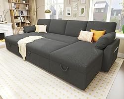 PaPaJet 110 Inch Sleeper Sofa, Oversized Pull Out