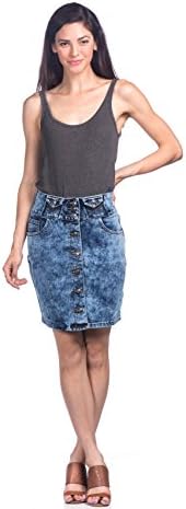 Jeans Colony Women's Casual Knee Length Jean Denim Skirt