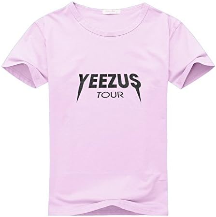 JacksonLi Womens T-shirts Yeezus Tour Pink Size XL