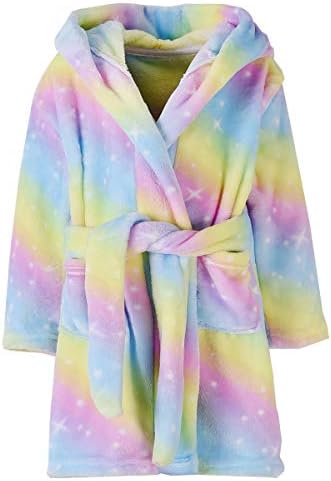 Girls Robe,Cute & Fleece Hooded Robe With Belt for Girls, 12 Months - 18 Years