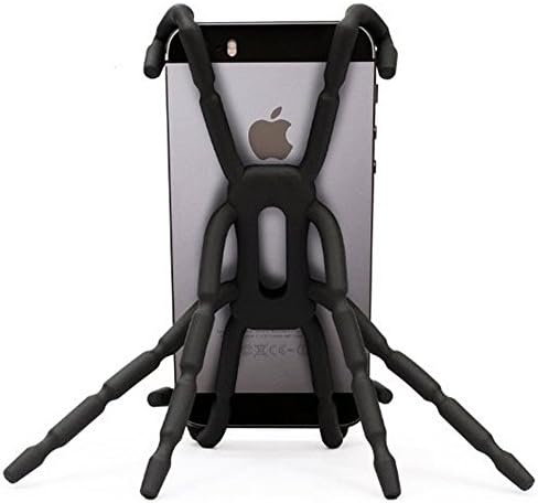 WIIEEW-Universal Multi-Function Portable Spider Flexible Grip Holder for Smartphones and Tablets (Black)