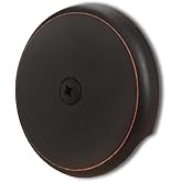 CalcMetal Single Hole Bathtub Drain Overflow Plate with One Matching Screws, Easy to Install, Venetian Bronze