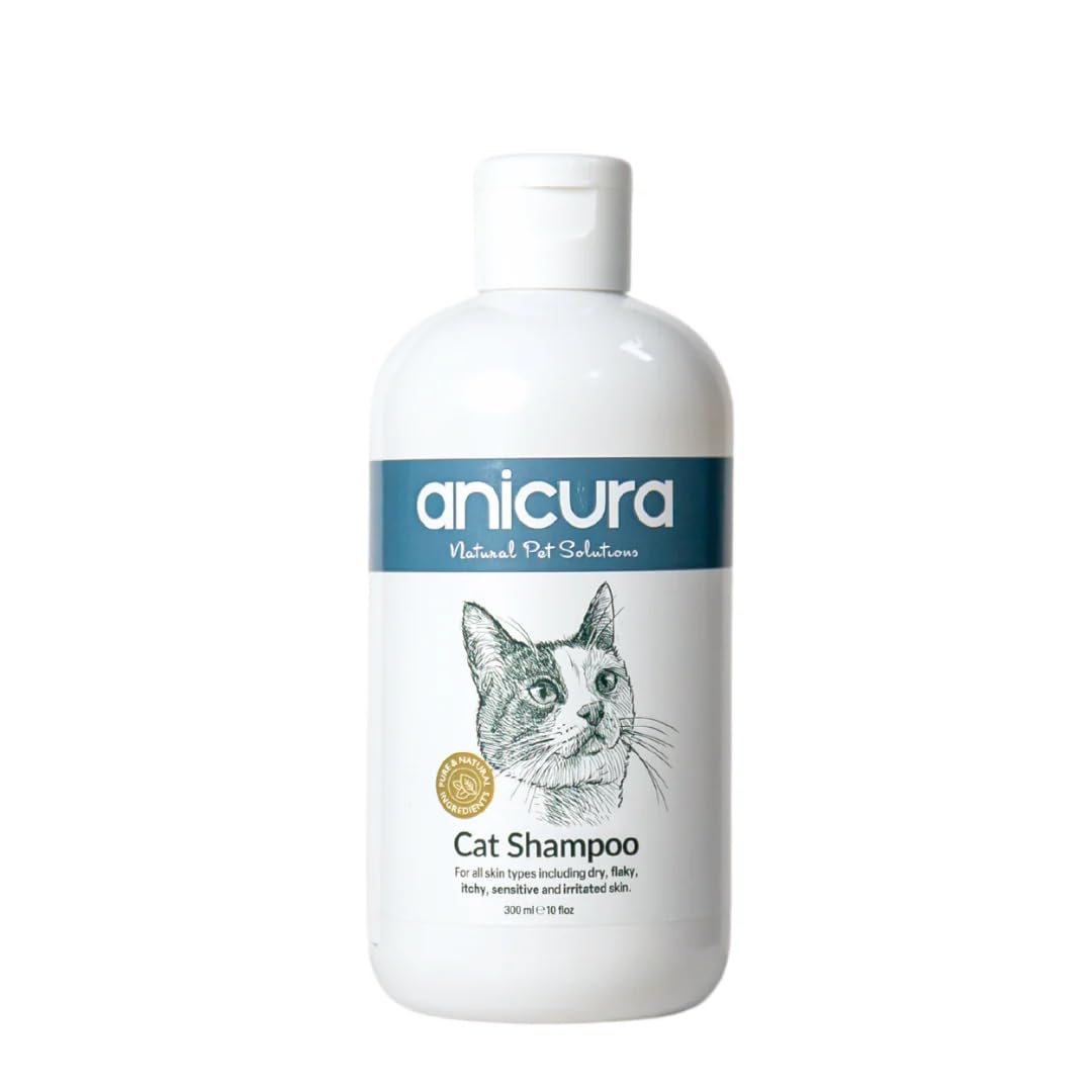 Anicura Natural Cat Shampoo – Soothing Relief for Dry, Itchy & Sensitive Skin – Moisturises & Nourishes – Suitable for Cats with Skin Allergies & Irritations