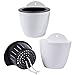Self Watering Hanging Planters 7 Pack for Plants Flowers Indoor Outdoor Window Wall Plant Pots White Plastic Medium 5 Inch with Hooks by ShoppeWatch PL34thumb 2