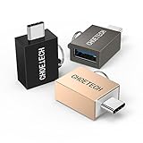 USB C to USB 3.0 Adapter (3-Pack), CHOETECH USB Type C Male to USB 3.0 Type A Female Adapter [OTG] with 56k Resistor for Galaxy S8/ S8 Plus,Google Pixel / Pixel xl, LG G6, MacBook, Chromebook Pixel