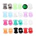 Xpircn Soft Silicone Flexible Ear Plugs Tunnels 12mm Height 8G-1