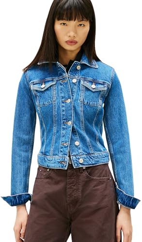 Cazadora vaquera Mujer Vivianne con bolsillos en el pecho, Azul (Denim Medium), S