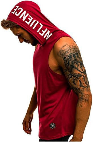 Men's Fashion Solid Hoodie Tank Vest Sleeveless Sports Tank Top Shirts Men