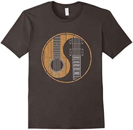 Men's martin yin-yang rock guitar t shirt playable for men women Medium Asphalt