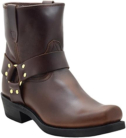 King Rocks Men's Boot 7" Full Throttle Harness Casual Western Motorcycle Boot