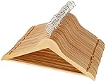 AmazonBasics Wood Suit Hangers - 30 Pack, Natural