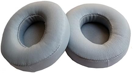Memory Foam Ear Pads - Protein Leather Replacement Parts Ear Cushion Cover Earpads Ear Cups for Beats Solo 2.0 Wired / Solo 3.0 Wired headphone(1 pair) (Gray)