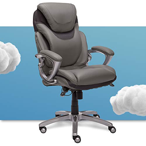 Serta AIR Health and Wellness Executive Office Chair High Back Ergonomic for Lumbar Support Task Swivel, Bonded Leather…