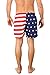 UZZI Men's American Flag Swim Trunks Red/Blue M