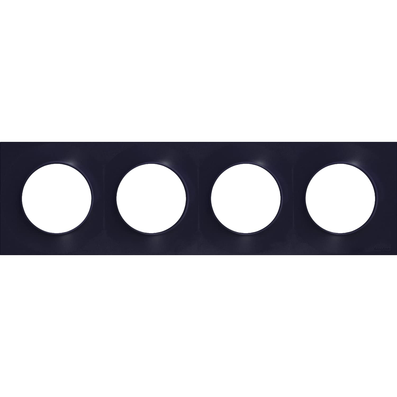 Schneider Electric S540708 Odace Styl Quadruple Finishing Plate, 4-Hole Finishing Plate, Horizontal/Vertical, Centre Distance 71 mm