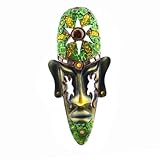 Lightahead® Artistic Tribal face mask decoration for the wall.Great gift (Green)