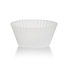 Siliconies Clear Silicone Baking Cups (12 ct), Reusable, Muffin Cups / Cupcake Liners - No Fillers, No Colorants - Dishwasher, Oven, Microwave Safe