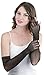 ToBeInStyle Women’s Fishnet Lace Trim Full Arm Length Novelty Gloves Arm Warmers - OS - Black