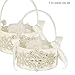 LAPUDA Two Pieces one Set, Series-Wedding , Flower Girl' Basket, Rhinestone flower basket Style HL0247 (Ivory)