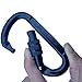 CARAPEAK 30kN Heavy Duty Screwgate Locking Snag-Free 6 Pack Set D Shape Carabiner, Strong Steel Clip for Gym, Hammock, Hunting Black