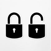 Decal Stickers of Lock Unlock Icon Premium Indoor (No Waterproof) Vinyl Decal Stickers for Laptop Phone Accessory Helmet Car Window Mug Tuber Cup Door Wall Decoration ANDVER387826bBL