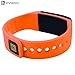 Waterproof Activity Tracker, InnKoo U8 Fitness Tracker Pedometer Watch Steps Calories Counter Smart Bracelet Wristband Sports Band Sleep Tracker, for Women Men Kids Seniors Bluetooth Sync (Orange)