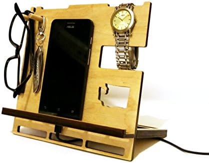 Dad Birthday Gift, Anniversary Gift for Boyfriend, Husband Christmas Gift, Dad Gifts, Wood Docking Station, Dock Stand
