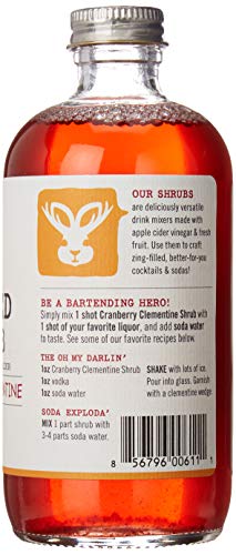 The Twisted Shrub | Cranberry Clementine | Apple Cider Vinegar Drink Mixers for Healthier Sodas & Cocktails
