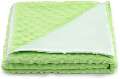 Princess Linens Deluxe Plush Receiving Blanket, Green Print, Personalized with Baby's Name
