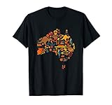 Australia T-Shirt Australian Elements Fun Map Graphic Tee