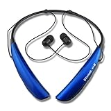 Rymemo Universal Wireless Hands-free Bluetooth Music Audio Stereo Headsets Headphones Earphones Neckbands for Apple iPhone 6 Plus, iPhone 6, iPhone 5S, iPhone 5C, iPhone 5, iPhone 4S, Samsung galaxy s5, s4, s3, Samsung Note 4, Note III, Note 2; LG G4, LG G3, G2;iPod, iPod Touch, iPad Air, iPad Mini, Android Tablet PC,Blue (No retail package)