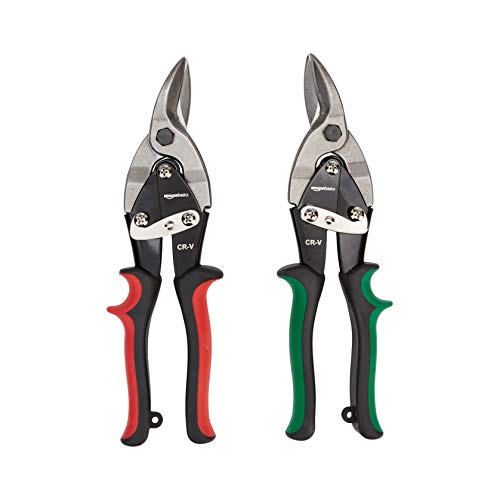 Amazon Basics 2-Piece Aviation Snip Set - Left and Right Cut