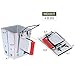 REDCAMP Collapsible Charcoal Chimney Starter for Lawn and Patio,Silver