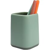 ZUFECY Pencil Holder, Pen Cup Makeup Brush Holder, Desktop Organizer Storage Case Scandinavian Design Stationery for School Home Office Supplies (Green)