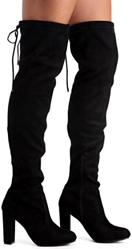 Jacobies Women's Take Me Away Thigh High Boot (8.5, Black)