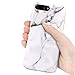 BWISH iPhone 8 Plus Case,White Marble Design Durable Slim Shockproof Flexible Smooth TPU Soft Case Rubber Silicone Skin Cover Tempered Glass Screen Protector for Apple iPhone 7 Plus 2016 iPhone 8 Plus