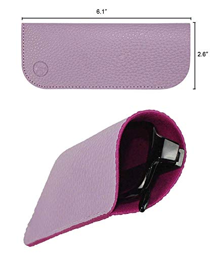 [5 PACK], JAVOedge 2 Tone Color Style Soft Pouch Eyeglass Storage Case w/Microfiber Eyeglasses Cloth, STYLE B - Thumbnail 5