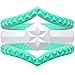 Rinfit Silicone Rings for Women - Rubber Wedding Bands Womens - Stackable Silicone Rings Couture - Patented Design - Aquamarine & White, Size 7