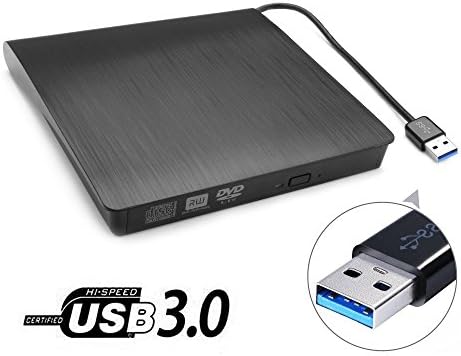 USB 3.0 DVD Drive, Vbeauty External DVD Writer/ Burner CD DVD RW DVD ROM Drive for Mac Macbook Pro Air iMAC Laptops Desktops Notebooks