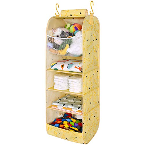 StorageWorks 5Shelf Jumbo Hanging Closet Organizer, Nursery Hanging