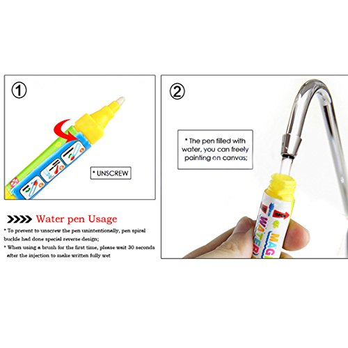 Coolplay Water Drawing Painting Writing Ring Card Board Magic Pen Doodle Toy Gift - Splash Cards -26 Alphabet