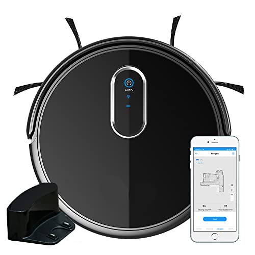 WIFI Robot Vacuum, TangleFree Robot Vacuum Cleaner 2000Pa Strong