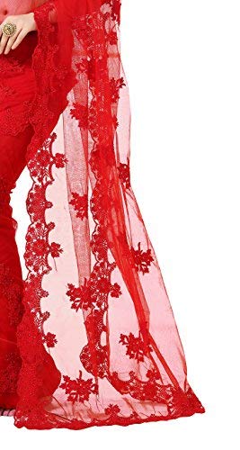 darshita international women's net saree (rednet_red)