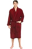 Alexander Del Rossa Mens Turkish Terry Cloth Robe, Thick Bathrobe, Large XL Burgundy (A0106WNEXL)